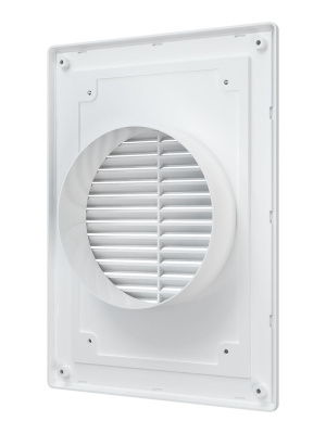 Решетка вентиляционная RF. фланец D125 разъемная 185х255 пластик ERA