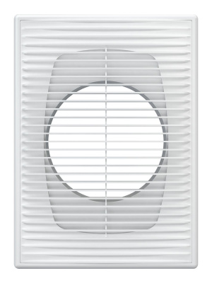 Решетка вентиляционная ПФ фланец D125 разъемная 185х255 пластик ERA